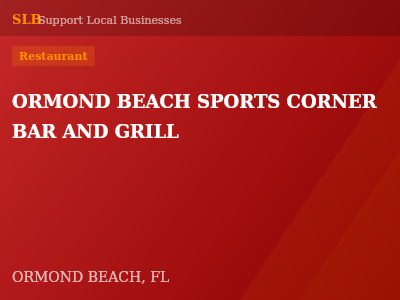 ORMOND BEACH SPORTS CORNER BAR AND GRILL — Restaurant in ORMOND BEACH, FL