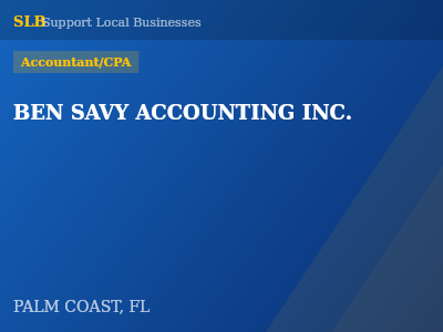 BEN SAVY ACCOUNTING INC. — Accountant/CPA in PALM COAST, FL