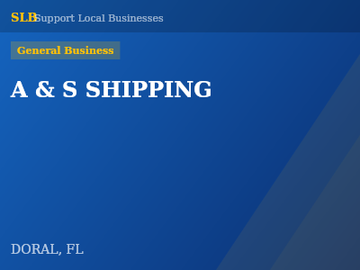 A & S SHIPPING — General Business in DORAL, FL