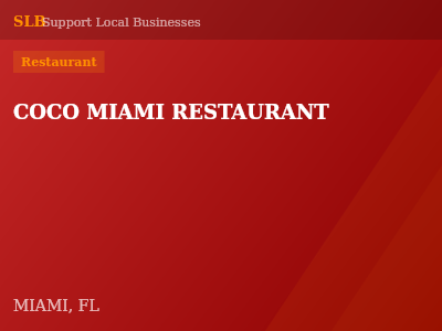 COCO MIAMI RESTAURANT — Restaurant in MIAMI, FL
