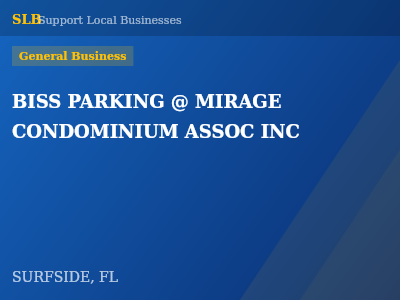 BISS PARKING @ MIRAGE CONDOMINIUM ASSOC INC — General Business in SURFSIDE, FL