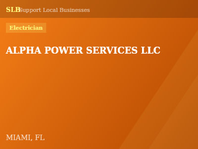 ALPHA POWER SERVICES LLC — Electrician in MIAMI, FL