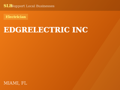 EDGRELECTRIC INC — Electrician in MIAMI, FL