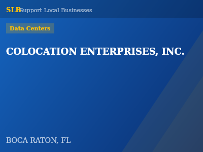 COLOCATION ENTERPRISES, INC. — Data Centers in BOCA RATON, FL