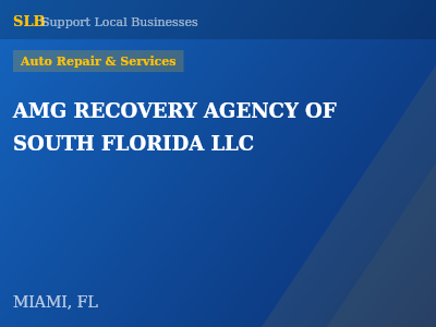 AMG RECOVERY AGENCY OF SOUTH FLORIDA LLC — Auto Repair & Services in MIAMI, FL