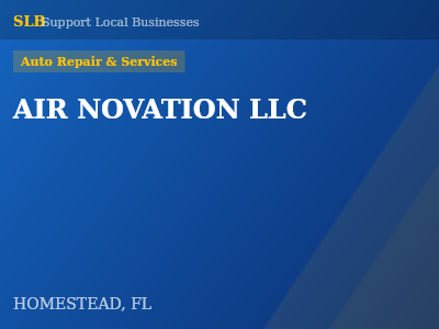 AIR NOVATION LLC — Auto Repair & Services in HOMESTEAD, FL