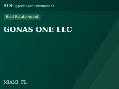 GONAS ONE LLC — Real Estate Agent in MIAMI, FL