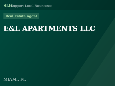 E&L APARTMENTS LLC — Real Estate Agent in MIAMI, FL
