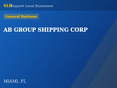 AB GROUP SHIPPING CORP — General Business in MIAMI, FL