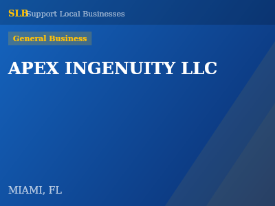 APEX INGENUITY LLC — General Business in MIAMI, FL