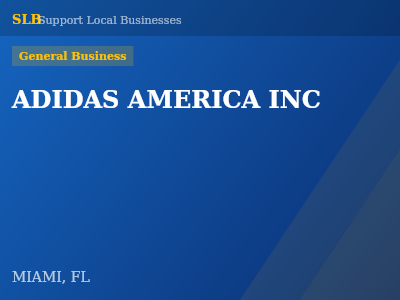 ADIDAS AMERICA INC — General Business in MIAMI, FL