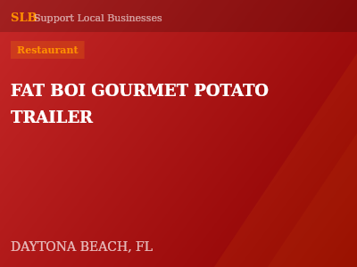 FAT BOI GOURMET POTATO TRAILER — Restaurant in DAYTONA BEACH, FL