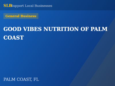 GOOD VIBES NUTRITION OF PALM COAST — General Business in PALM COAST, FL