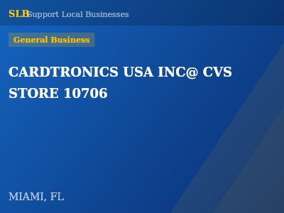 CARDTRONICS USA INC@ CVS STORE 10706 — General Business in MIAMI, FL