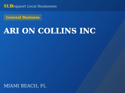 ARI ON COLLINS INC — General Business in MIAMI BEACH, FL