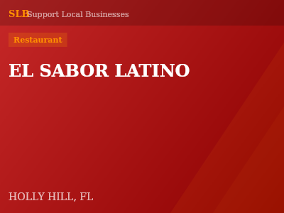 EL SABOR LATINO — Restaurant in HOLLY HILL, FL