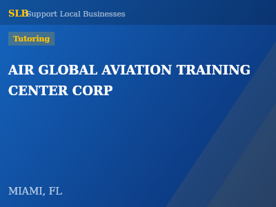 AIR GLOBAL AVIATION TRAINING CENTER CORP — Tutoring in MIAMI, FL