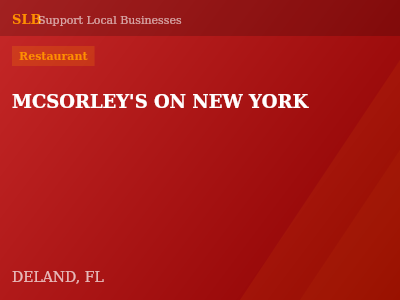MCSORLEY'S ON NEW YORK — Restaurant in DELAND, FL