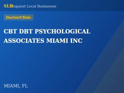 CBT DBT PSYCHOLOGICAL ASSOCIATES MIAMI INC — Doctor/Clinic in MIAMI, FL