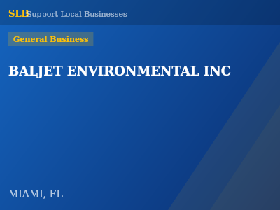 BALJET ENVIRONMENTAL INC — General Business in MIAMI, FL