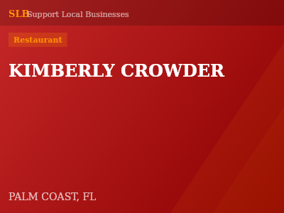 KIMBERLY CROWDER — Restaurant in PALM COAST, FL