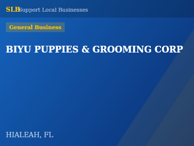 BIYU PUPPIES & GROOMING CORP — General Business in HIALEAH, FL