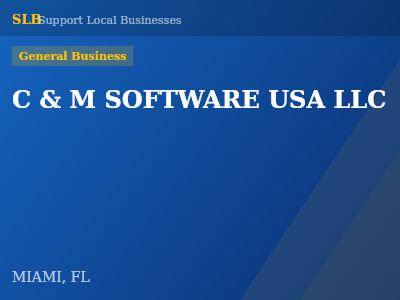 C & M SOFTWARE USA LLC — General Business in MIAMI, FL