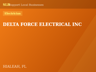 DELTA FORCE ELECTRICAL INC — Electrician in HIALEAH, FL