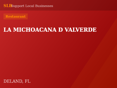LA MICHOACANA D VALVERDE — Restaurant in DELAND, FL