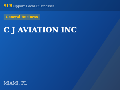 C J AVIATION INC — General Business in MIAMI, FL