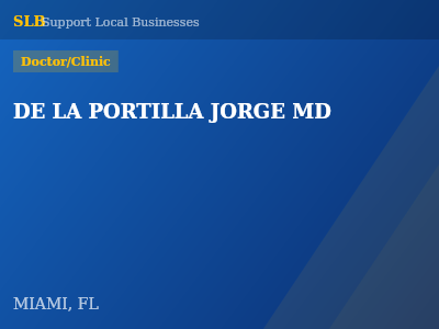 DE LA PORTILLA JORGE MD — Doctor/Clinic in MIAMI, FL