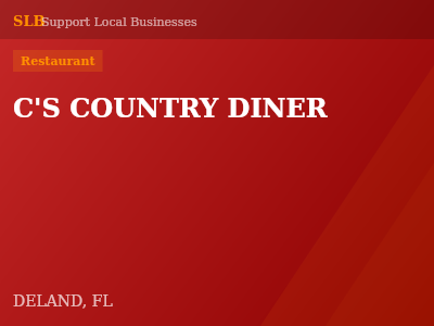 C'S COUNTRY DINER — Restaurant in DELAND, FL