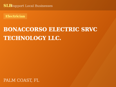 BONACCORSO ELECTRIC SRVC TECHNOLOGY LLC. — Electrician in PALM COAST, FL