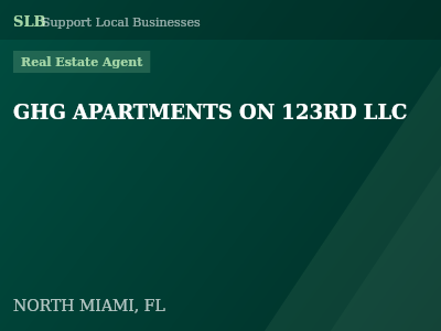 GHG APARTMENTS ON 123RD LLC — Real Estate Agent in NORTH MIAMI, FL