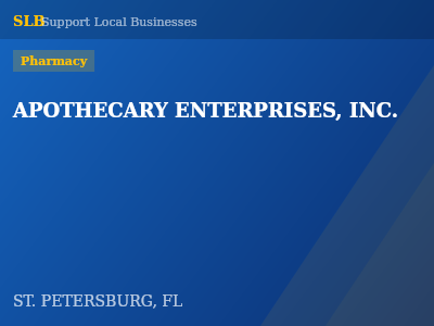 APOTHECARY ENTERPRISES, INC. — Pharmacy in ST. PETERSBURG, FL