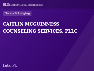 CAITLIN MCGUINNESS COUNSELING SERVICES, PLLC — Hotels & Lodging in Lutz, FL