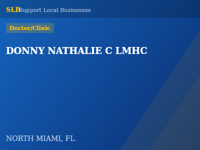 DONNY NATHALIE C LMHC — Doctor/Clinic in NORTH MIAMI, FL