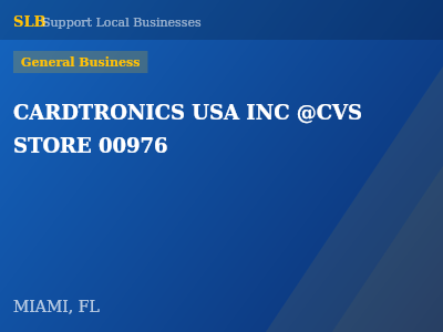 CARDTRONICS USA INC @CVS STORE 00976 — General Business in MIAMI, FL