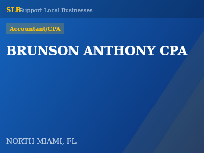 BRUNSON ANTHONY CPA — Accountant/CPA in NORTH MIAMI, FL