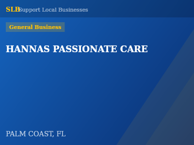 HANNAS PASSIONATE CARE — General Business in PALM COAST, FL