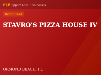 STAVRO'S PIZZA HOUSE IV — Restaurant in ORMOND BEACH, FL