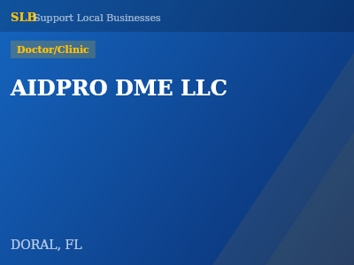 AIDPRO DME LLC — Doctor/Clinic in DORAL, FL