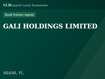 GALI HOLDINGS LIMITED — Real Estate Agent in MIAMI, FL
