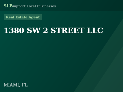 1380 SW 2 STREET LLC — Real Estate Agent in MIAMI, FL