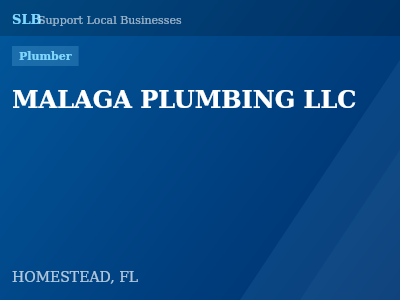 MALAGA PLUMBING LLC — Plumber in HOMESTEAD, FL