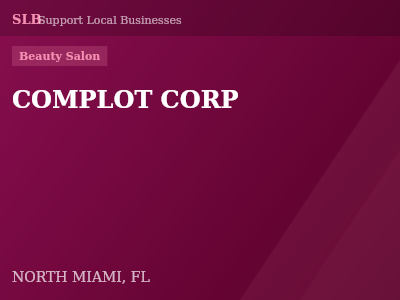 COMPLOT CORP — Beauty Salon in NORTH MIAMI, FL