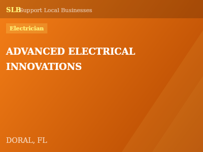 ADVANCED ELECTRICAL INNOVATIONS — Electrician in DORAL, FL