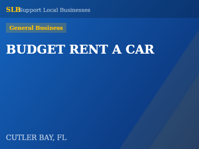 BUDGET RENT A CAR — General Business in CUTLER BAY, FL