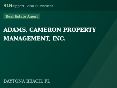 ADAMS, CAMERON PROPERTY MANAGEMENT, INC. — Real Estate Agent in DAYTONA BEACH, FL
