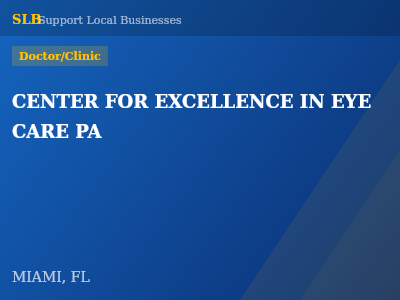 CENTER FOR EXCELLENCE IN EYE CARE PA — Doctor/Clinic in MIAMI, FL